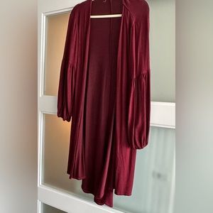 Maroon Duster Sweater